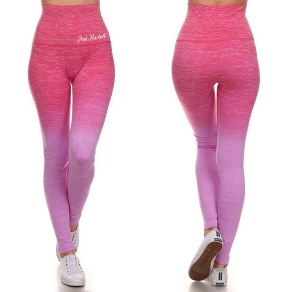 Yelete Pants - Pink and Purple Ombre Leggings from Pink Barbell